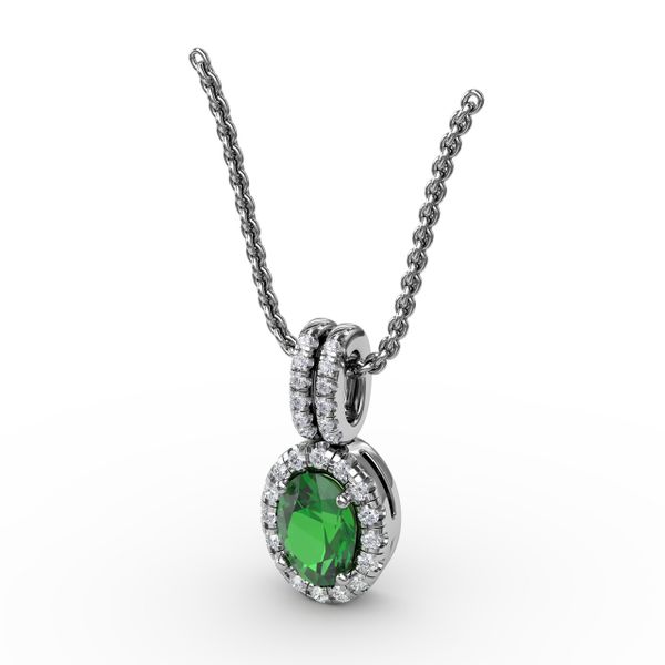 Sophisticated Emerald and Diamond Pendant  Image 2 Selman's Jewelers-Gemologist McComb, MS