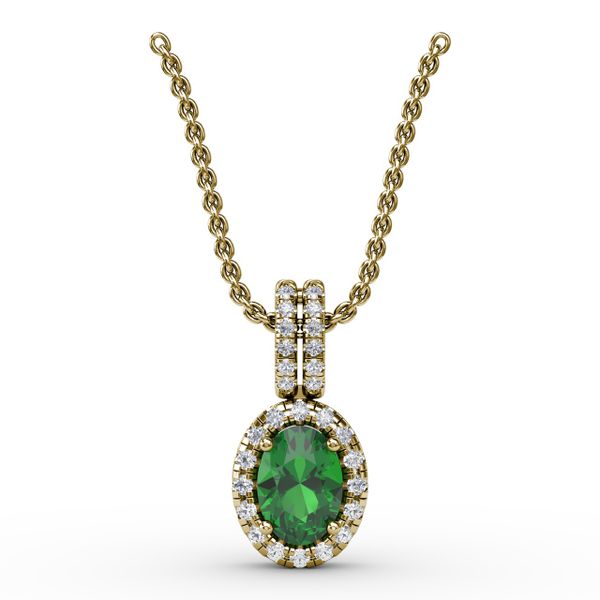 Sophisticated Emerald and Diamond Pendant  Graham Jewelers Wayzata, MN