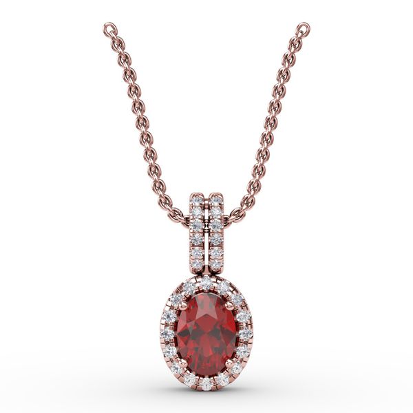 Sophisticated Ruby and Diamond Pendant  Selman's Jewelers-Gemologist McComb, MS