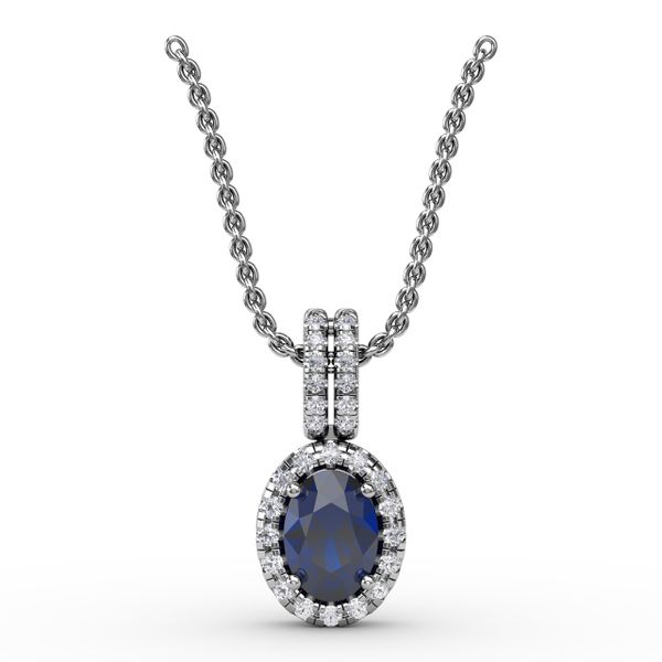 Sophisticated Sapphire and Diamond Pendant  Milano Jewelers Pembroke Pines, FL