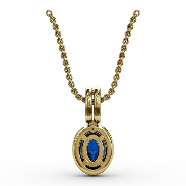 Sophisticated Sapphire and Diamond Pendant  Image 3 S. Lennon & Co Jewelers New Hartford, NY
