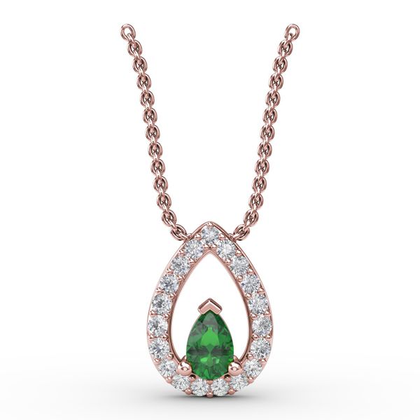 Tears of Love Emerald and Diamond Pendant  John Herold Jewelers Randolph, NJ