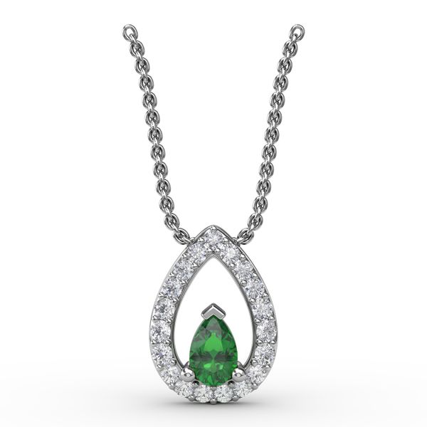 Tears of Love Emerald and Diamond Pendant  Milano Jewelers Pembroke Pines, FL