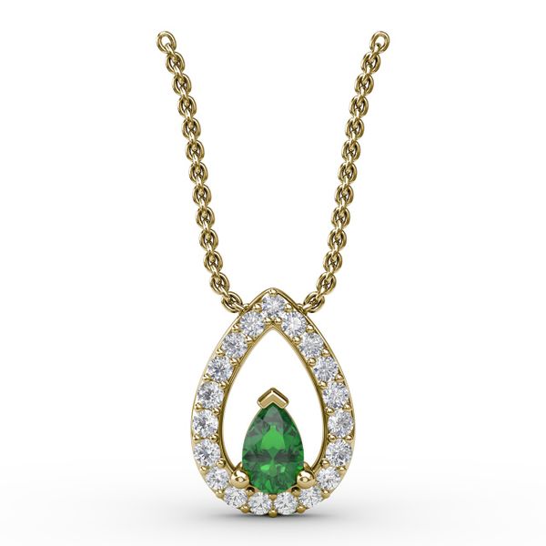 Tears of Love Emerald and Diamond Pendant  P.K. Bennett Jewelers Mundelein, IL