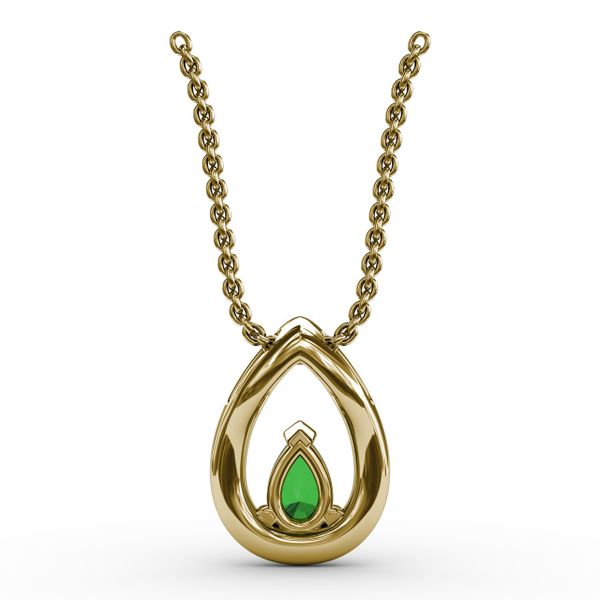 Tears of Love Emerald and Diamond Pendant  Image 3 D. Geller & Son Jewelers Atlanta, GA