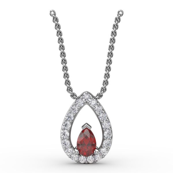 Tears of Love Ruby and Diamond Pendant  Mesa Jewelers Grand Junction, CO