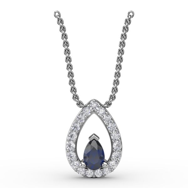 Tears of Love Sapphire and Diamond Pendant  Conti Jewelers Endwell, NY