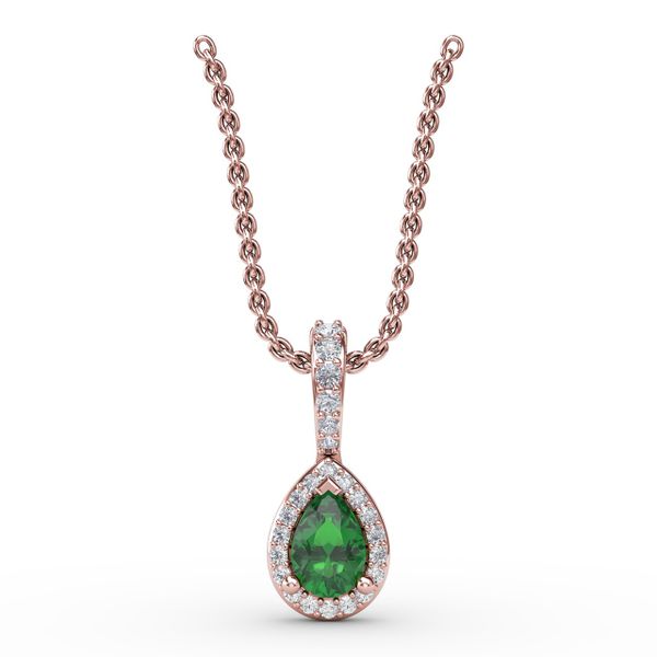 Statement Emerald and Diamond Pendant P.K. Bennett Jewelers Mundelein, IL