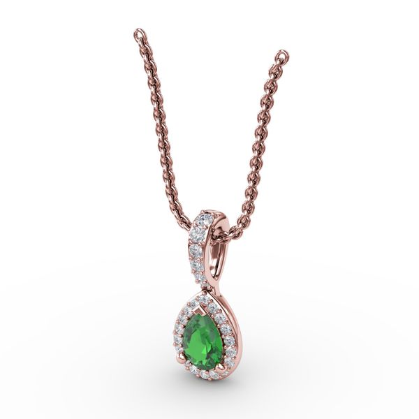 Statement Emerald and Diamond Pendant Image 2 J. Thomas Jewelers Rochester Hills, MI
