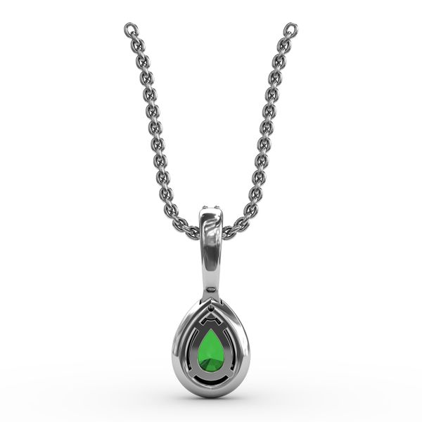 Statement Emerald and Diamond Pendant Image 3 S. Lennon & Co Jewelers New Hartford, NY