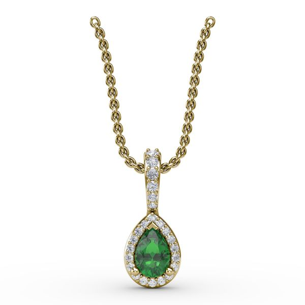Emerald Tear Drop Statement Necklace - ShopperBoard