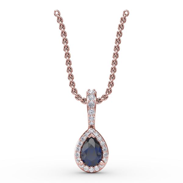 Statement Sapphire and Diamond Pendant Milano Jewelers Pembroke Pines, FL
