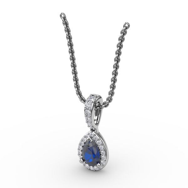 Statement Sapphire and Diamond Pendant Image 2 John Herold Jewelers Randolph, NJ