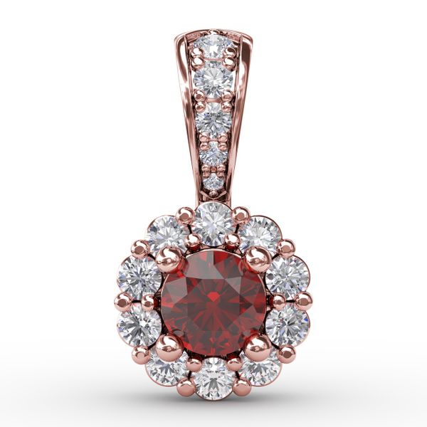 Halo Ruby and Diamond Pendant  Bell Jewelers Murfreesboro, TN