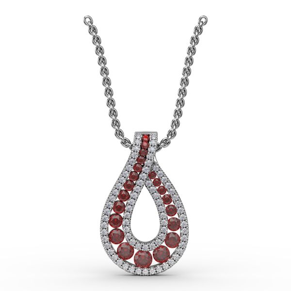 Infinity Loop Ruby Pendant  Sanders Diamond Jewelers Pasadena, MD