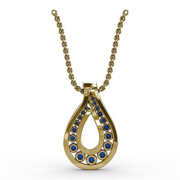 Infinity Loop Sapphire Pendant  Image 3 Conti Jewelers Endwell, NY