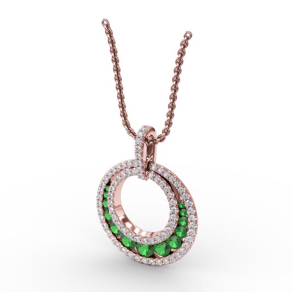 Always and Forever Emerald Pendant  Image 2 Parris Jewelers Hattiesburg, MS