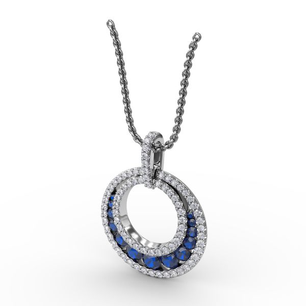 Always and Forever Sapphire Pendant  Image 2 Mesa Jewelers Grand Junction, CO