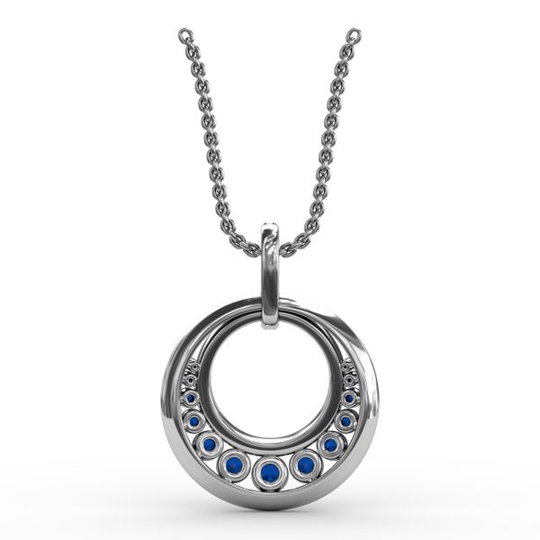 Always and Forever Sapphire Pendant  Image 3 D. Geller & Son Jewelers Atlanta, GA