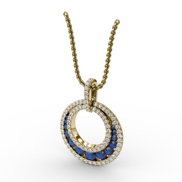 Always and Forever Sapphire Pendant  Image 2 Castle Couture Fine Jewelry Manalapan, NJ