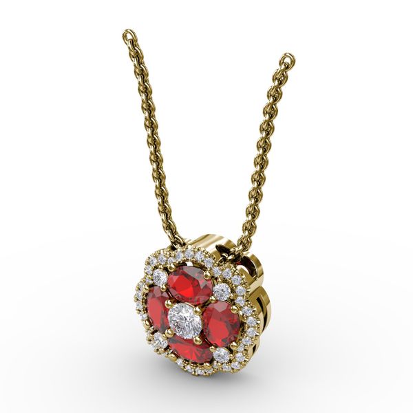 Love in Bloom Ruby and Diamond Pendant  Image 2 Mesa Jewelers Grand Junction, CO