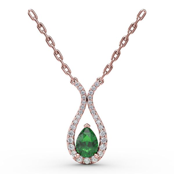 Feel The Love Emerald and Diamond Pendant S. Lennon & Co Jewelers New Hartford, NY