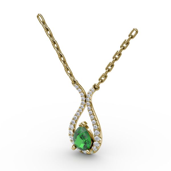 Feel The Love Emerald and Diamond Pendant Image 2 LeeBrant Jewelry & Watch Co Sandy Springs, GA