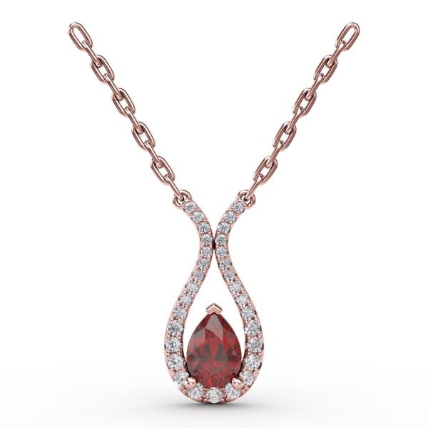 Feel The Love Ruby and Diamond Pendant Castle Couture Fine Jewelry Manalapan, NJ