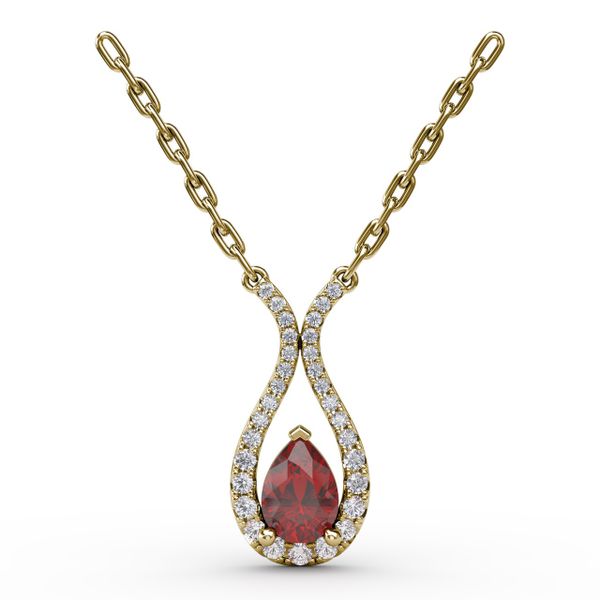 Feel The Love Ruby and Diamond Pendant D. Geller & Son Jewelers Atlanta, GA