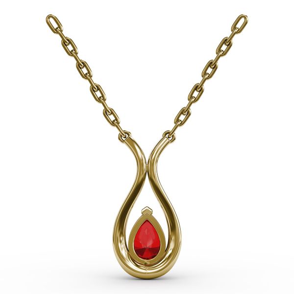 Feel The Love Ruby and Diamond Pendant Image 3 Castle Couture Fine Jewelry Manalapan, NJ