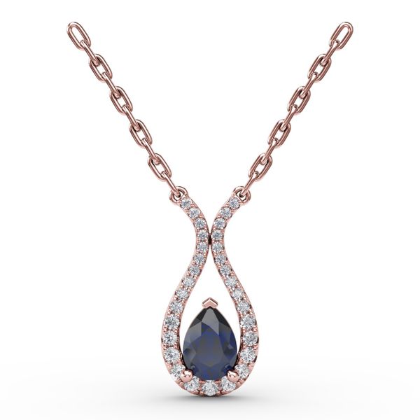 Feel The Love Sapphire and Diamond Pendant Shannon Jewelers Spring, TX