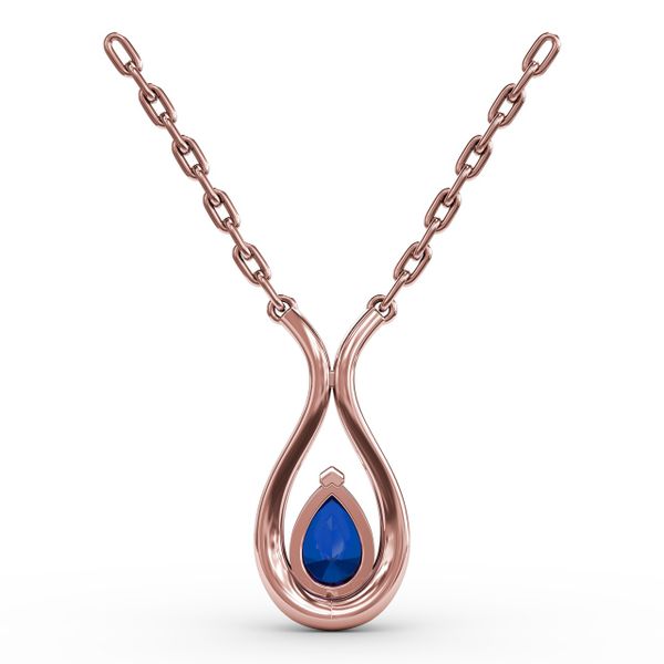 Feel The Love Sapphire and Diamond Pendant Image 3 Bell Jewelers Murfreesboro, TN