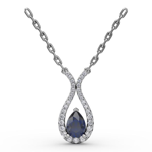 Feel The Love Sapphire and Diamond Pendant Gaines Jewelry Flint, MI