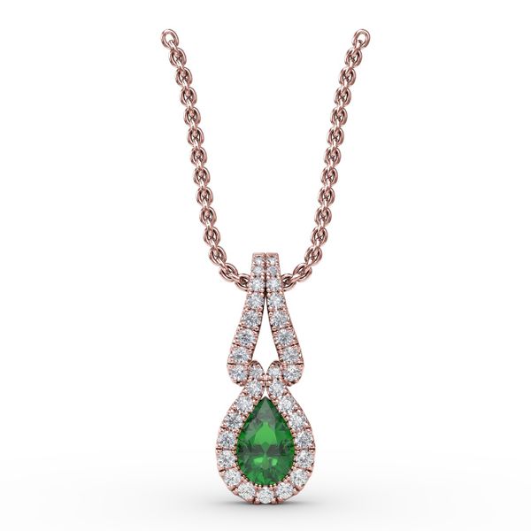 Make A Statement Emerald and Diamond Pendant Cornell's Jewelers Rochester, NY