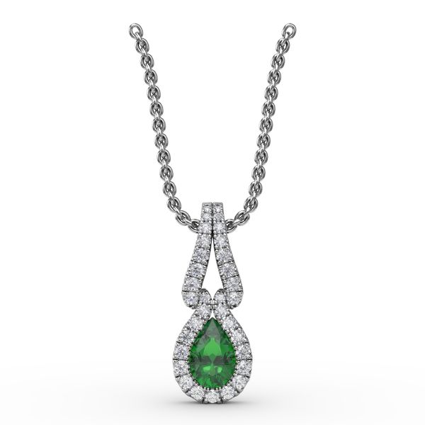 Make A Statement Emerald and Diamond Pendant Perry's Emporium Wilmington, NC