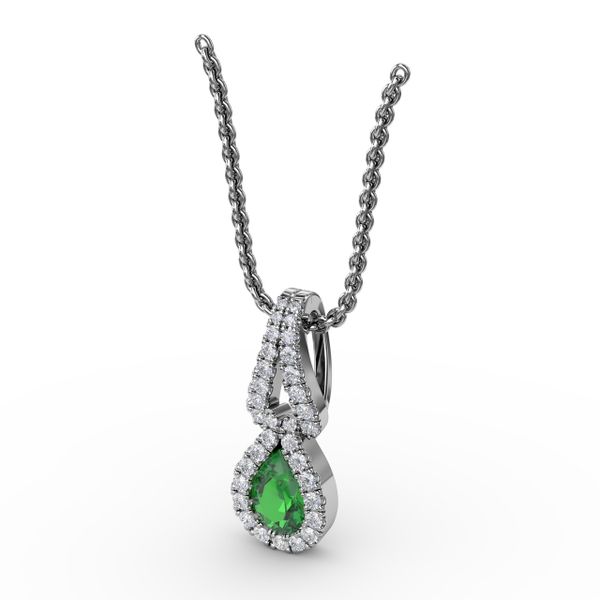 Make A Statement Emerald and Diamond Pendant Image 2 Bell Jewelers Murfreesboro, TN