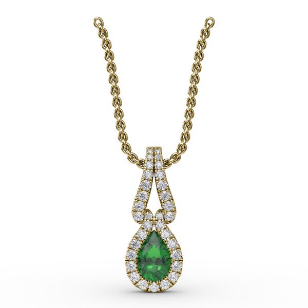 Make A Statement Emerald and Diamond Pendant The Diamond Center Claremont, CA