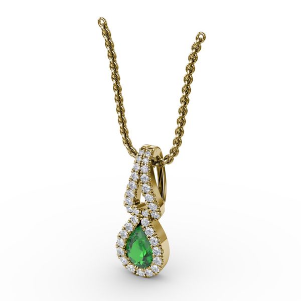 Make A Statement Emerald and Diamond Pendant Image 2 Lake Oswego Jewelers Lake Oswego, OR