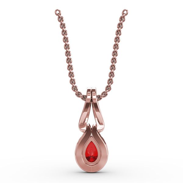 Make A Statement Ruby and Diamond Pendant Image 3 Perry's Emporium Wilmington, NC