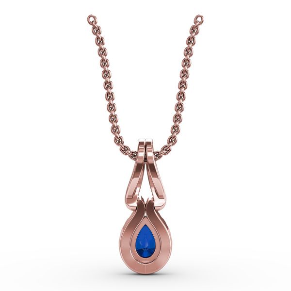 Make A Statement Sapphire and Diamond Pendant Image 3 Conti Jewelers Endwell, NY
