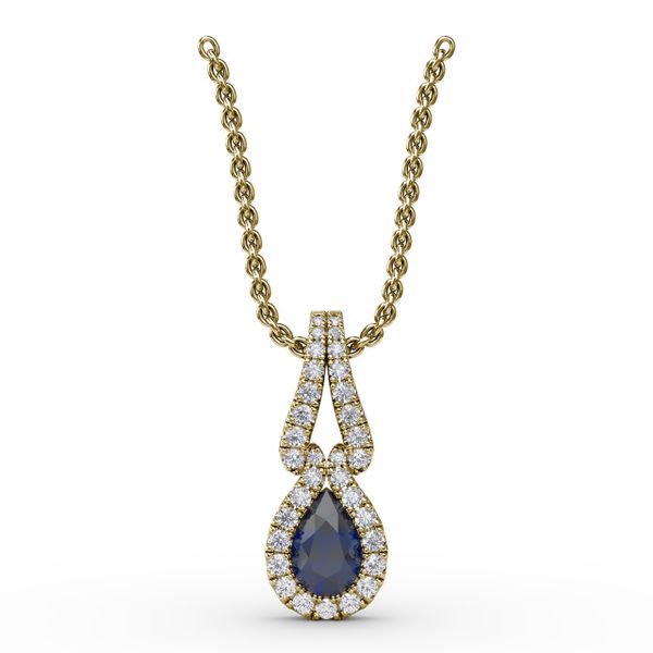 Make A Statement Sapphire and Diamond Pendant Lake Oswego Jewelers Lake Oswego, OR