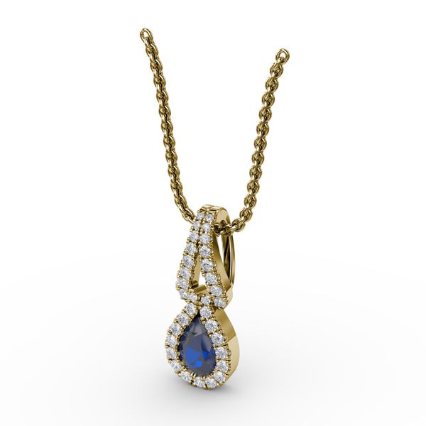 Make A Statement Sapphire and Diamond Pendant Image 2 John Herold Jewelers Randolph, NJ