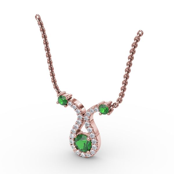 Full of Life Emerald and Diamond Pendant Image 2 Castle Couture Fine Jewelry Manalapan, NJ