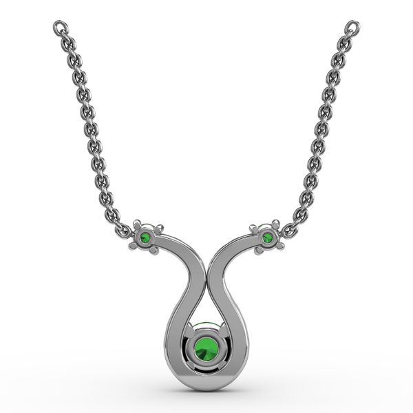 Full of Life Emerald and Diamond Pendant Image 3 Milano Jewelers Pembroke Pines, FL