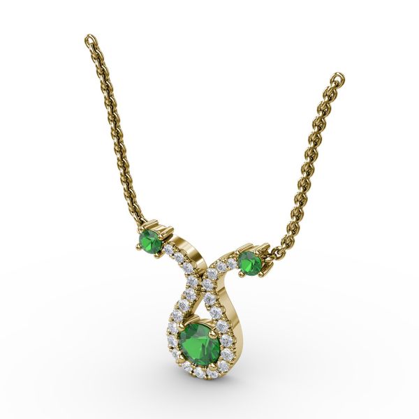 Full of Life Emerald and Diamond Pendant Image 2 Conti Jewelers Endwell, NY