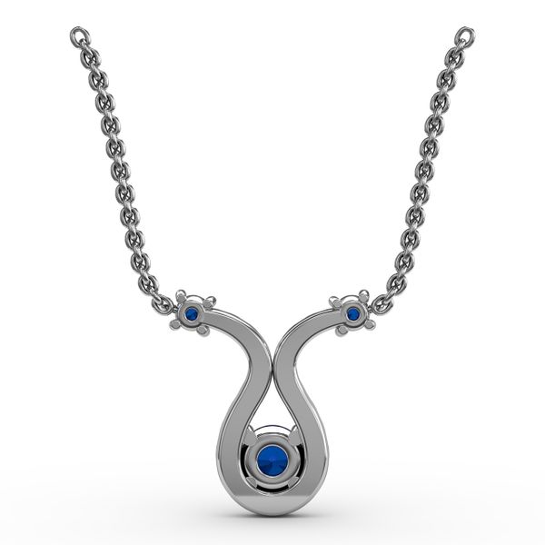 Full of Life Sapphire and Diamond Pendant Image 3 D. Geller & Son Jewelers Atlanta, GA
