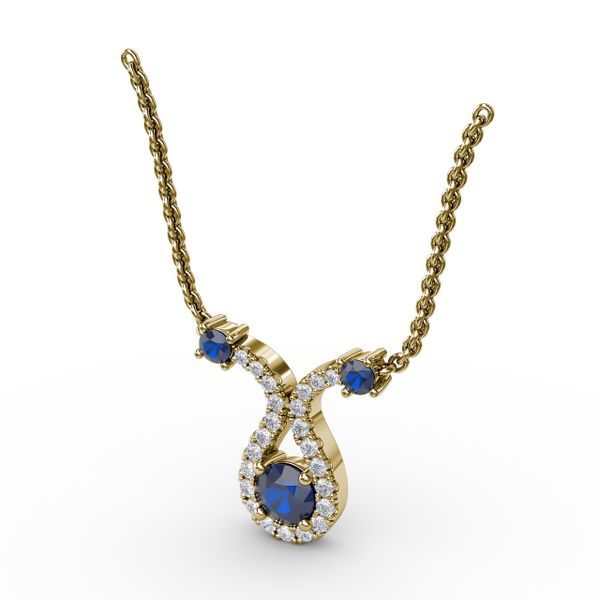 Full of Life Sapphire and Diamond Pendant Image 2 Graham Jewelers Wayzata, MN