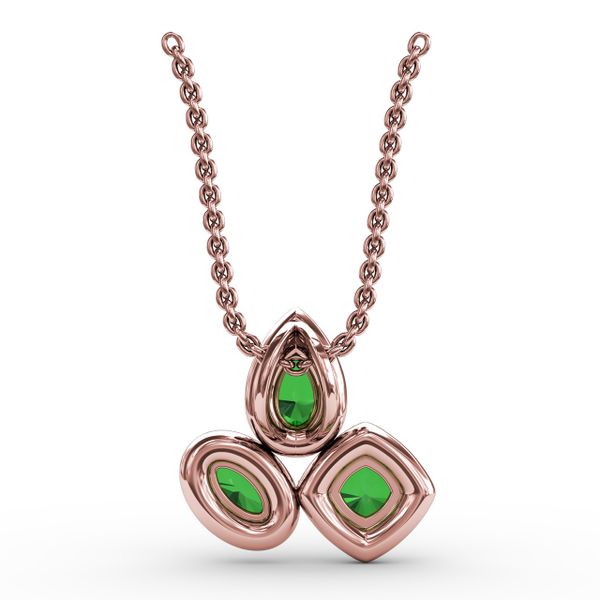 Never Dull Your Shine Emerald and Diamond Pendant Image 3 Jacqueline's Fine Jewelry Morgantown, WV