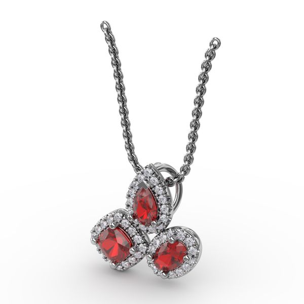 Never Dull Your Shine Ruby and Diamond Pendant Image 2 J. Thomas Jewelers Rochester Hills, MI
