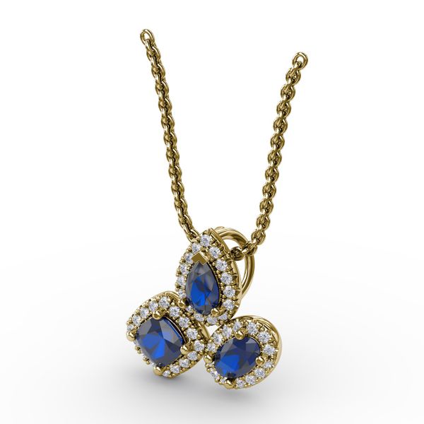 Never Dull Your Shine Sapphire and Diamond Pendant Image 2 LeeBrant Jewelry & Watch Co Sandy Springs, GA